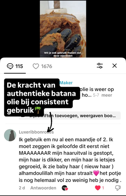 Rauwe Batana Olie (haargroei booster)